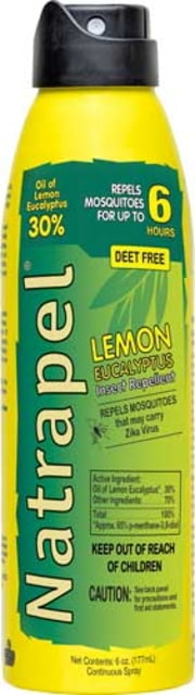 Natrapel 30percent Oil Lemon Eucalyptus 6oz Aerosol Spray Green