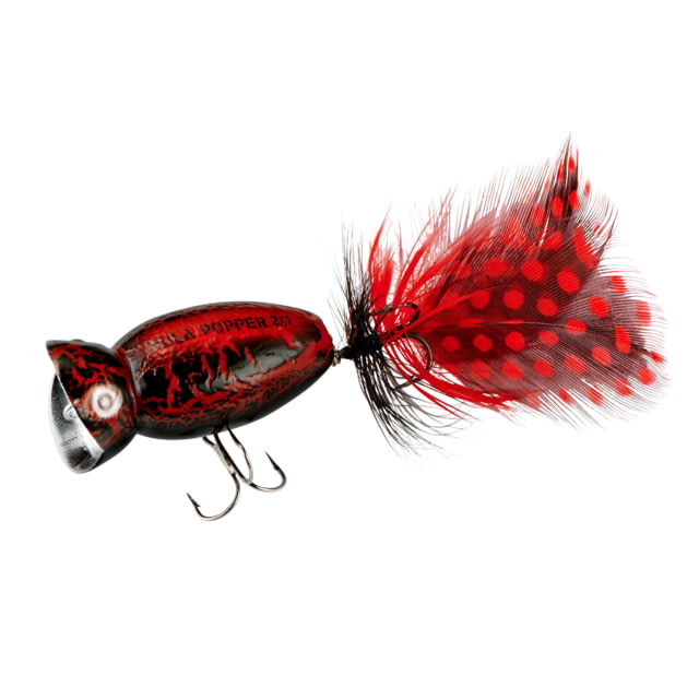 Arbogast Hula 2.0 Popper Lure 2in 3/8oz Black Death