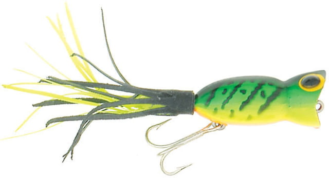 Arbogast Hula Popper Topwater Popper 2 1/4in 5/8 oz Floating Fire Tiger