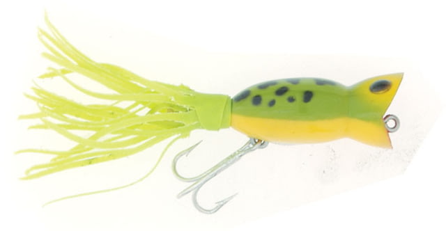Arbogast Hula Popper Topwater Popper 1 1/4in 3/16 oz Floating Frog Yellow Belly