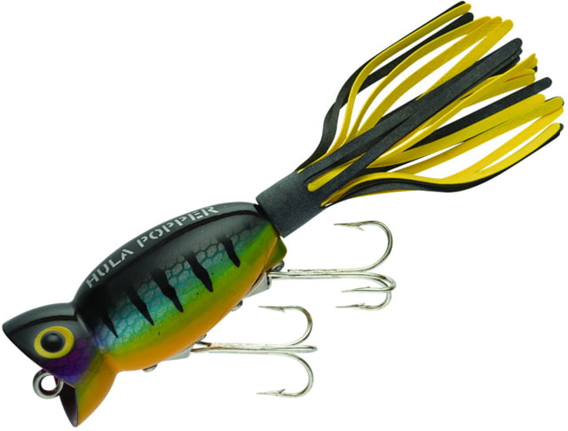 Arbogast Arbogast Hula Popper Topwater Popper 2in 3/8 oz Floating Perch/Black
