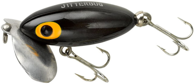 Arbogast Jitterbug Clicker Topwater Lure 2in 1/4 oz Black