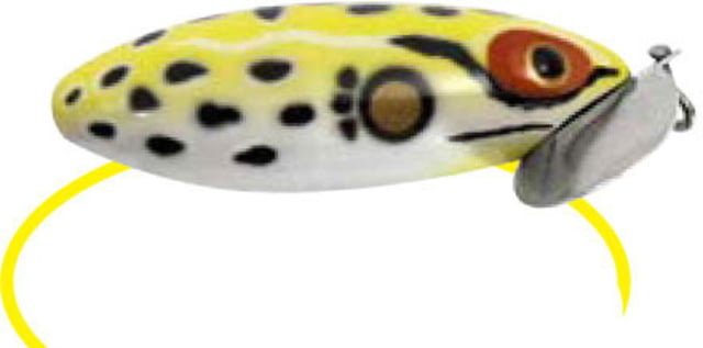 Arbogast Jitterbug Clicker Topwater Lure 2in 1/4 oz Frog/White Belly