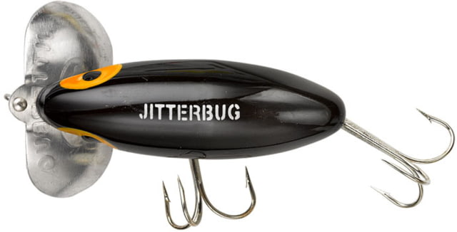 Arbogast Jitterbug Clicker Topwater Lure 3in 5/8 oz Black