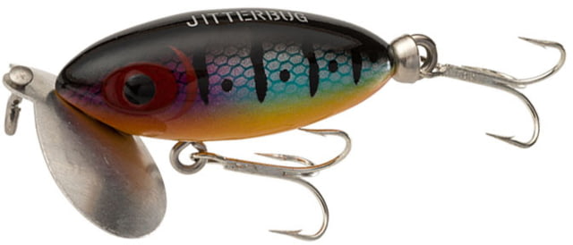 Arbogast Jitterbug Topwater Lure 2in 1/4 oz Floating Wounded Perch