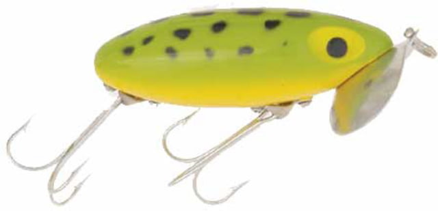 Arbogast Jitterbug Topwater Lure 3in 5/8 oz Floating Frog/Yellow Belly