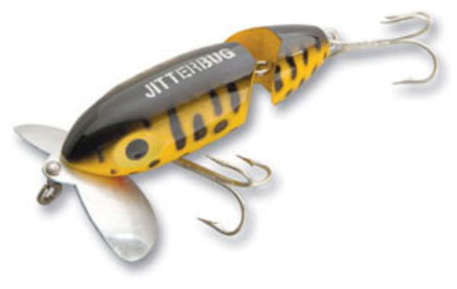 Arbogast Jointed Jitterbug Topwater Lure 2 1/2in 3/8 oz Floating White/Red Head