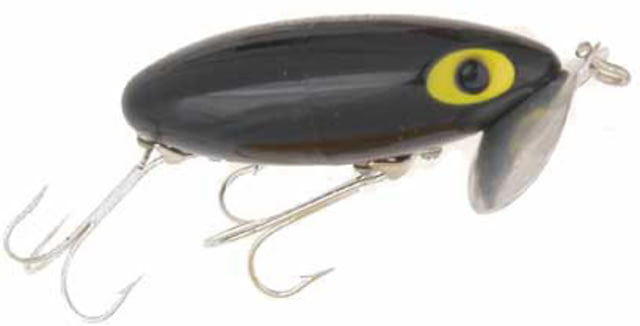 Arbogast Jointed Jitterbug Topwater Lure 3 1/2in 5/8 oz Floating Black