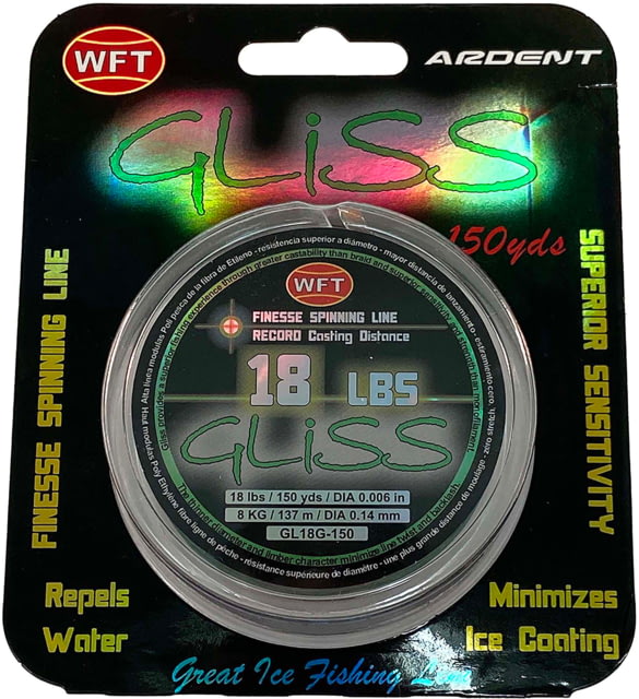Ardent Gliss Ice Polyethylene Fishing Line 18lb 150yd Spool Green