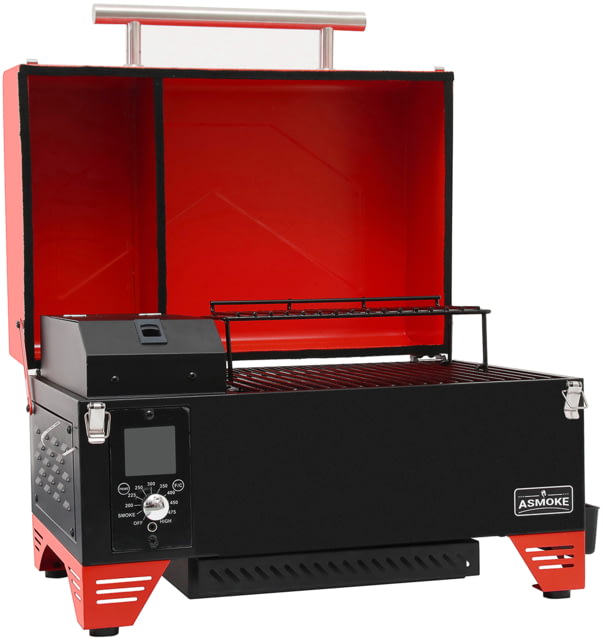 ASMOKE AS350 Portable Pellet Grill and Smoker Red Small