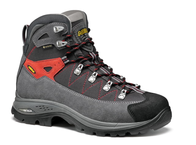 Asolo Finder GV ML Boots - Women's Grey/Gunmetal/Poppy Red 10