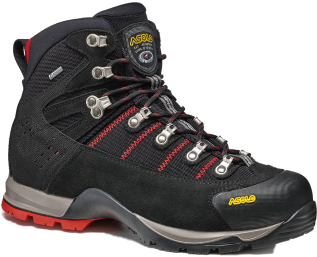 Asolo Fugitive GTX Hiking Boots - Men's Black/Red 10.5US