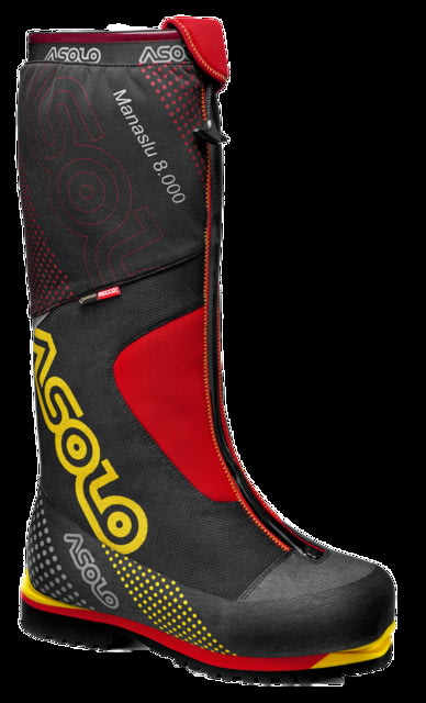 Asolo Manaslu 8000 GV Mountaineering Boots - Unisex Black/Red 8.5