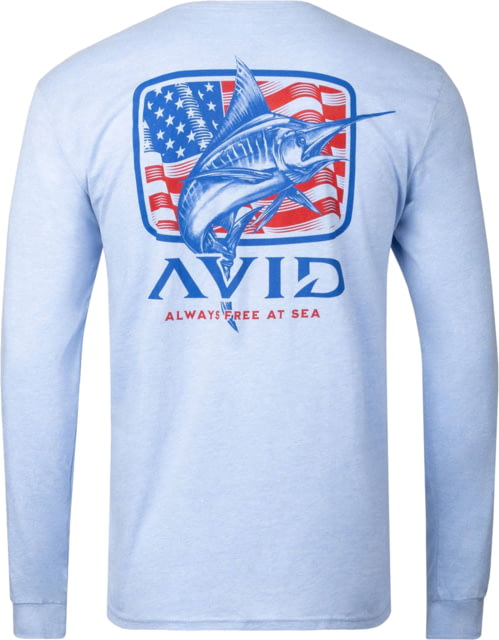 AVID Sportswear Marlin Pride Long Sleeve T-Shirt - Men's Heather Sky Large