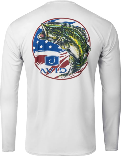 AVID Sportswear Stars And Bars Avidry Long Sleeve Shirt - Men's Glacier Small