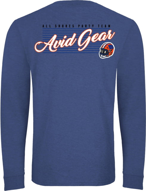 AVID Sportswear Throwback Long Sleeve T-Shirt - Men's Orange-Blue Small