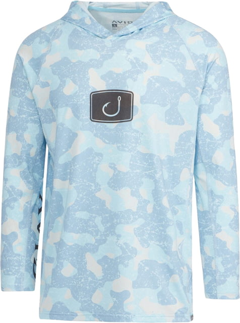 AVID Sportswear Youth Camo Airmesh Hoodie - Boy's Shelter Sky Medium