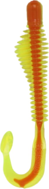 B-Fish-N AuthentX Moxie Curltail Swimbaits 10 4in Chartreuse/Orange Core