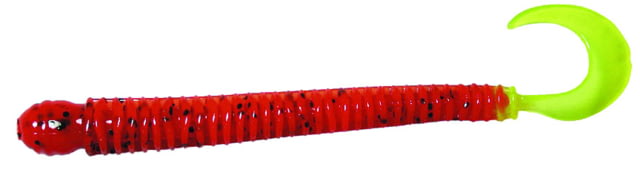 B-Fish-N AuthentX Ringworm Worm 10 4in Catalpa Orange/Chartreuse Tail