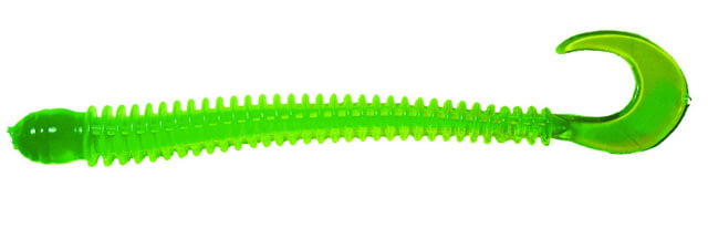B-Fish-N AuthentX Ringworm Worm 10 4in Chartreuse/Green Core