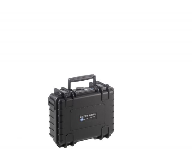 B&W International Type 500 Black Outdoor Case With Si Foam Black Small