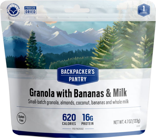 Backpackers Pantry Granola with Bananas Almonds and Milk 1 Serving