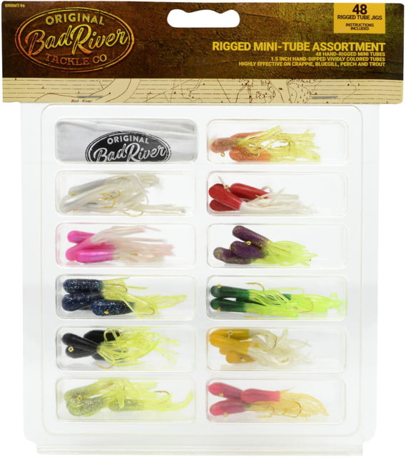 Bad River Rigged Mini-Tube Assortment 96 Pieces/48 Rigged