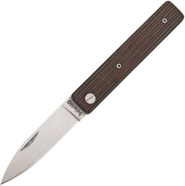 Baladeo Papagayo Granadilla Folder Folding Knife2.875in420 SteelGranadilla Wood Handle