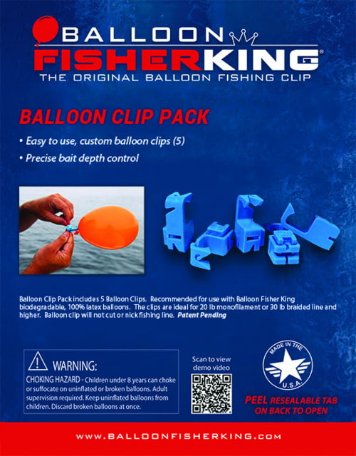 Balloon Fisher King Balloon Clip Pack 5ct