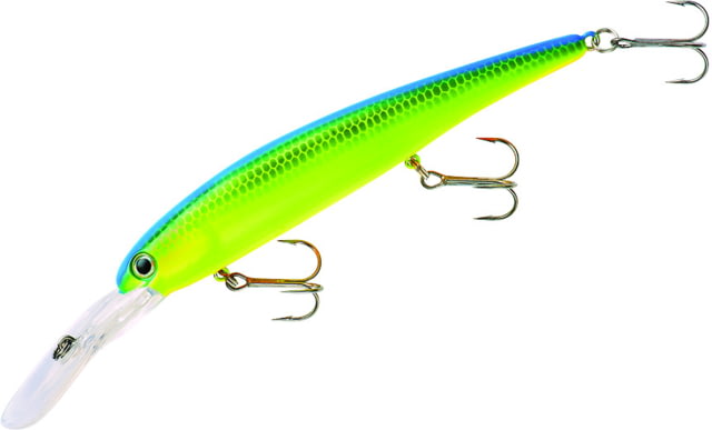 Bandit Walleye Deep Plug 5/8oz 4 3/4in Chartreuse Blue Back