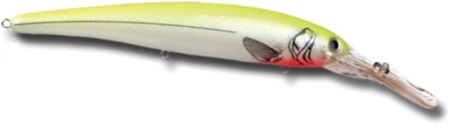 Bandit Walleye Deep Plug 5/8oz 4 3/4in Pearl Chartreuse Back