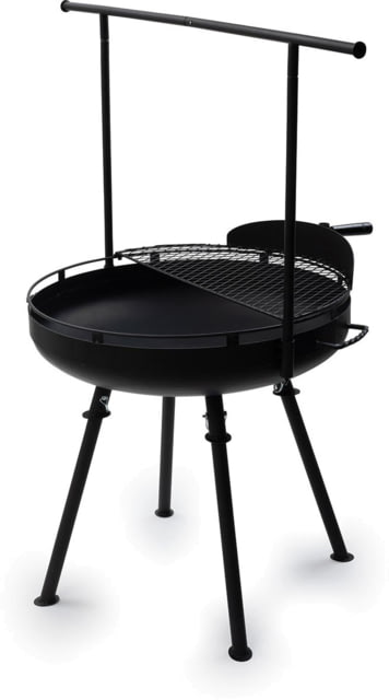 Barebones Cowboy Fire Pit Grill - 30in w/ Adjustable Legs