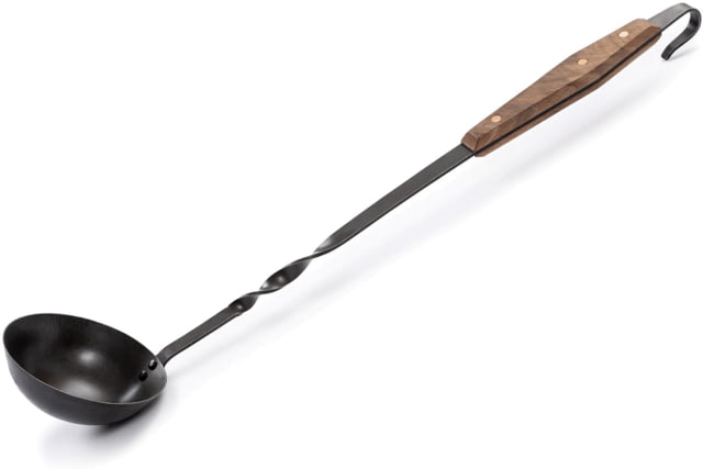 Barebones Cowboy Grill Ladle Stainless Steel Natural Walnut