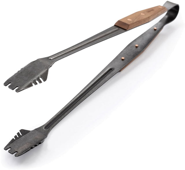 Barebones Cowboy Grill Tongs Stainless Steel Natural Walnut 16 L x 4.5 W x 1.5 H inches