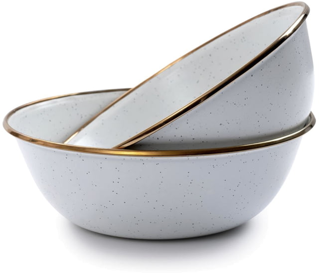 Barebones Enamel Bowl Set - Set of 2 Eggshell