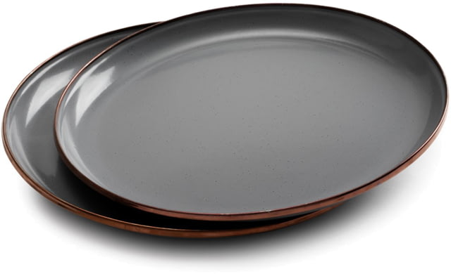 Barebones Enamel Deep Plate Set - Set of 2 Slate Gray