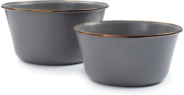 Barebones Enamel Mixing Bowl Set Slate Gray