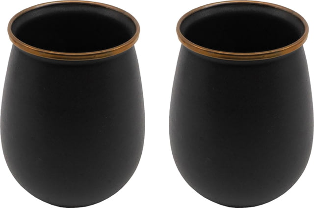 Barebones Barebones Charcoal Enamel Tumbler Set 3.4in x 3.4in x 4.25in Charcoal
