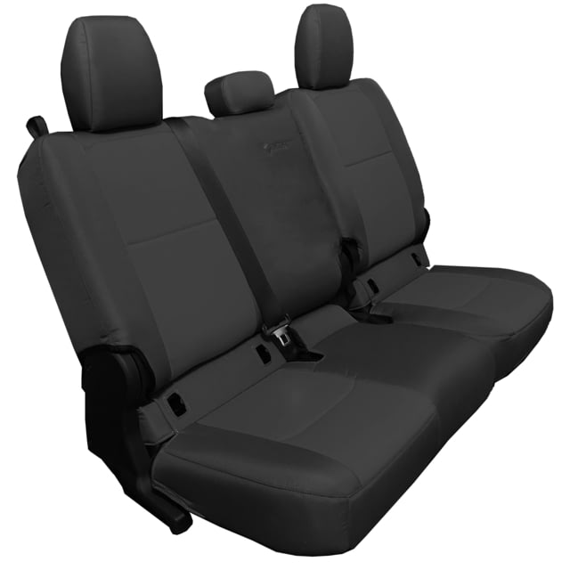Bartact 21 Jeep Gladiator JT 4-Door w/o Fold-Down Armrest Rear Bench Seat Covers Black/Black