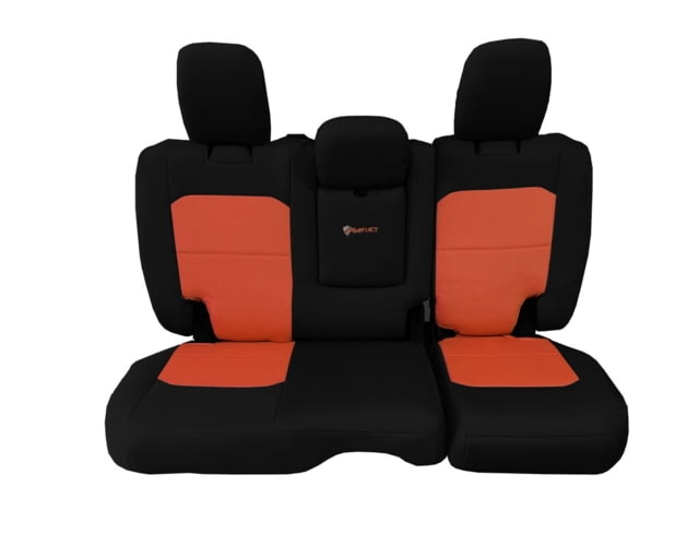 Bartact Jeep JL Seat Covers Rear Bench  plus Wrangler 2 Door Tactical Series Black/Orange