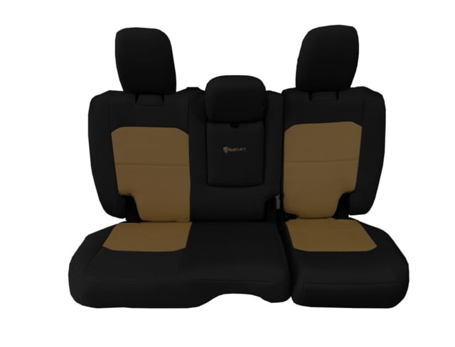 Bartact Jeep JLU Fold Down Armrest Seat Covers Rear Split Bench  plus Wrangler 4 Door Tactical Series Black/Coyote