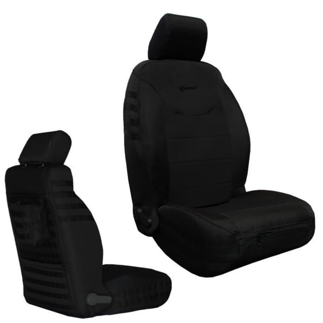 Bartact Jeep Seat Covers Front 13-18 Wrangler JK/JKU Tactical Series SRS Air Bag And Non Compliant Black/Black