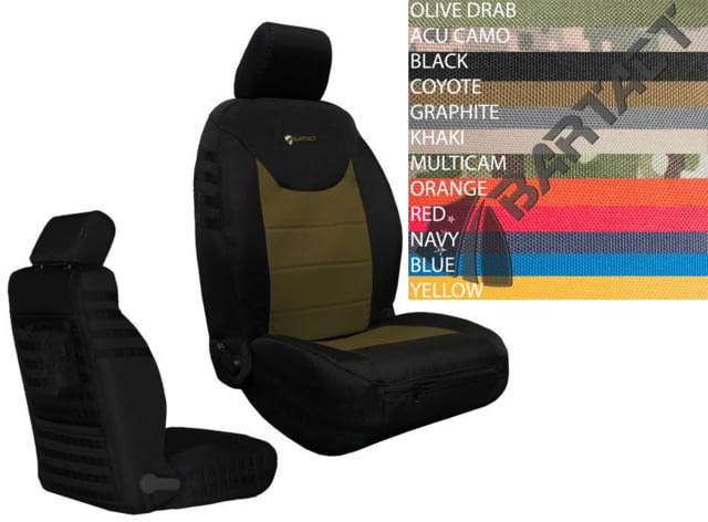 Bartact Jeep Seat Covers Front 13-18 Wrangler JK/JKU Tactical Series SRS Air Bag And Non Compliant Black/ACU Camo