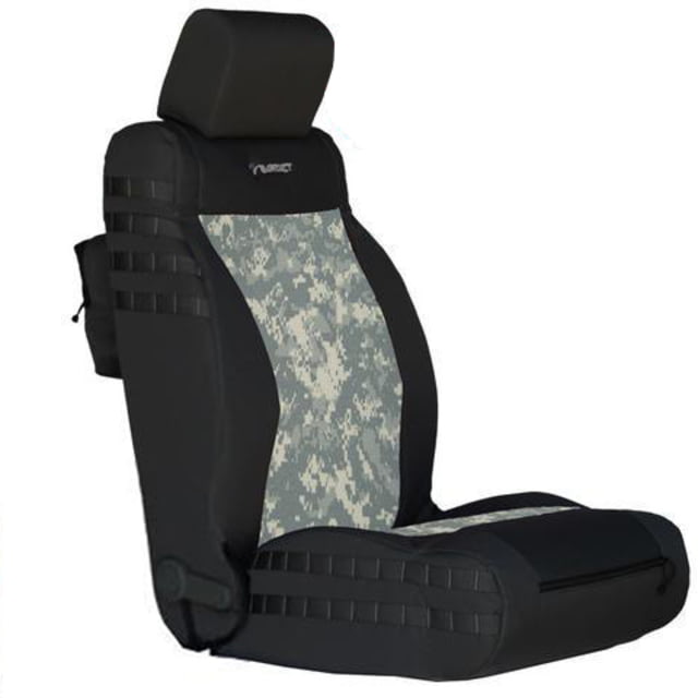 Bartact Jeep Seat Covers Front 2007-2010 Wrangler JK/JKU Tactical Series SRS Air Bag and Non Compliant Black/ACU Camo