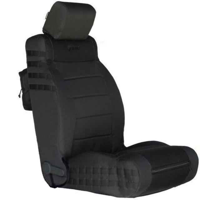 Bartact Jeep Seat Covers Front 2011-2012 Wrangler JK/JKU Tactical Series SRS Air Bag And Non Compliant Black/Black
