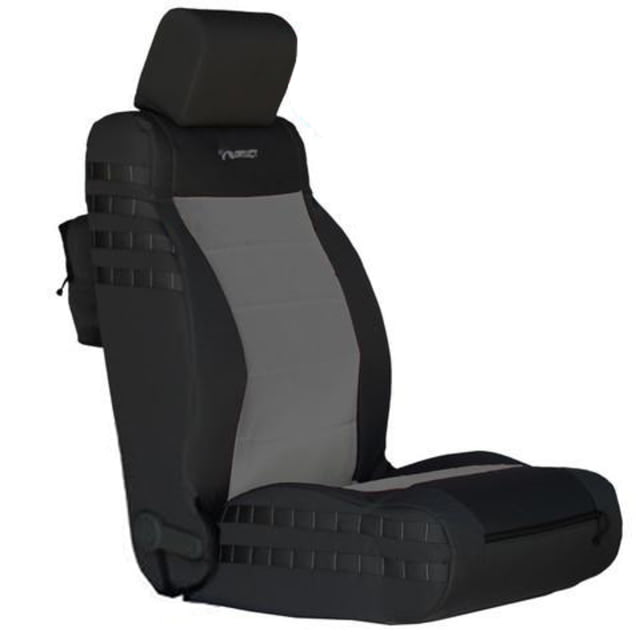Bartact Jeep Seat Covers Front 2011-2012 Wrangler JK/JKU Tactical Series SRS Air Bag And Non Compliant Black/Graphite