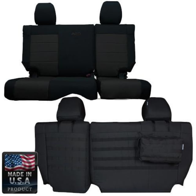 Bartact Jeep Seat Covers Rear Bench 13-18 Wrangler JK 2 Door Tactical Series Black/ACU Camo