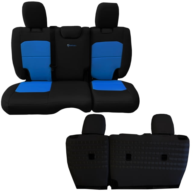 Bartact Jeep Wrangler JLU 4-Door 2021 w/o Fold-Down Armrest Bench Seat Covers Black/ACU Camo