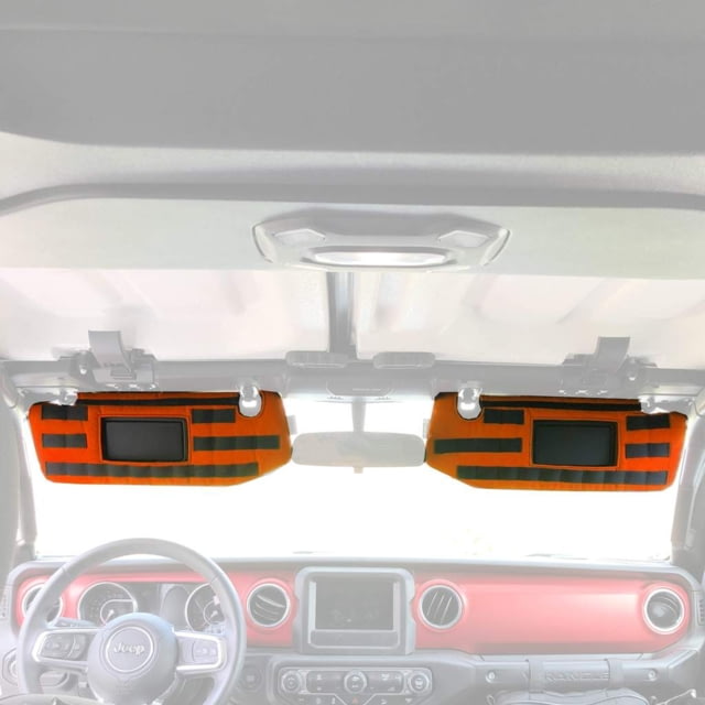 Bartact JT Visor Pair Covers w/ PALS Webbing f/ MOLLE Attachments f/Visors w/ Mirrors Orange
