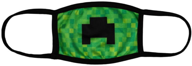 Bartact Kids Reversible 2 Ply Polyester Reusable Washable Face Mask Cover w/ Filter Slot Small Minecraft Creeper